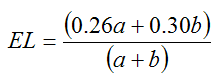 The equation for calculating the rolling 24-hour average nitrogen oxides emission specifications for utility boilers or auxiliary steam boilers firing a mixture of natural gas and fuel oil.