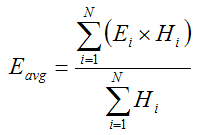 The equation for calculating the system-wide heat input weighted average NOx emission rate for utility boilers in large utility systems